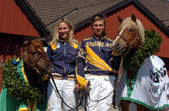  Mikaela och Lufsen II samt Marcus och Tyson II.  Foto: Adam Ström 